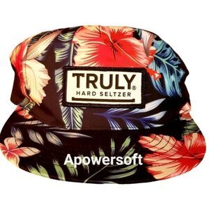 SALE Black Tropical Floral Trucker Hat